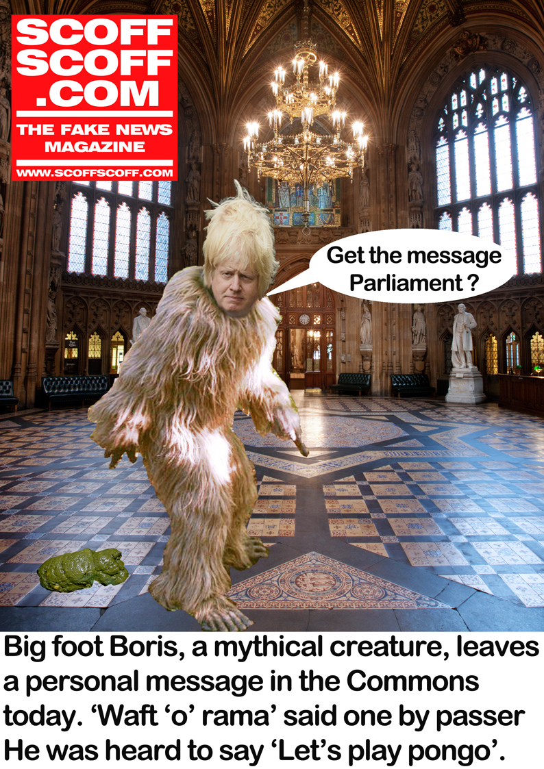 Big foot Boris house of Commons